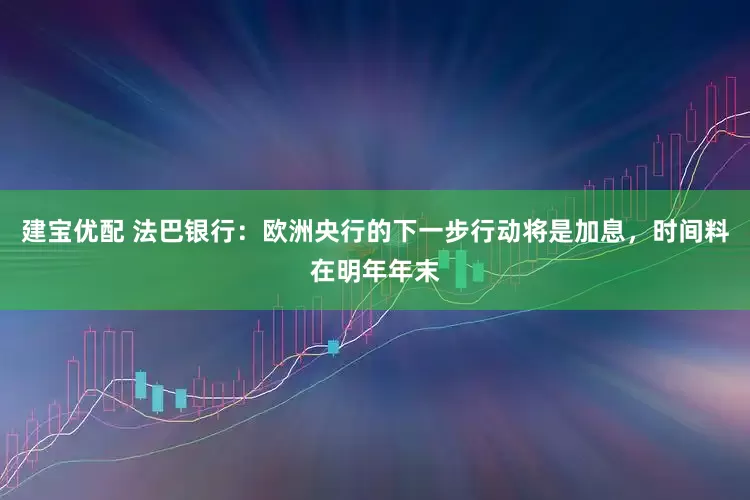 建宝优配 法巴银行：欧洲央行的下一步行动将是加息，时间料在明年年末